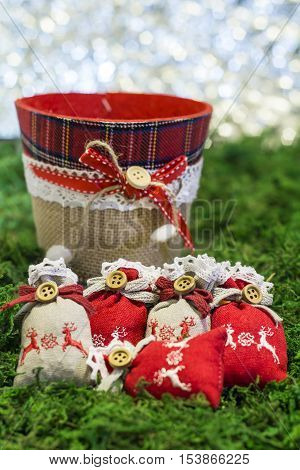 Christmas greetings, symbol and xmas celebration santa claus