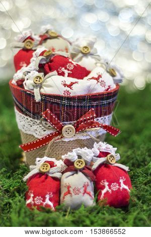 Christmas greetings, symbol and xmas celebration santa claus