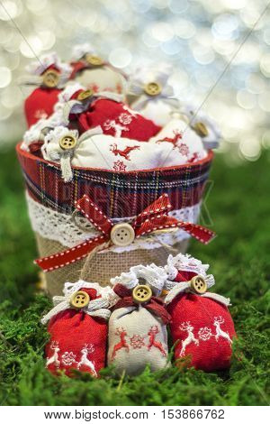 Christmas greetings, symbol and xmas celebration santa claus