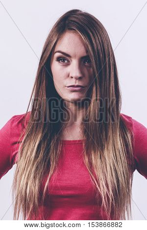 Beauty Girl Thinking On Something.