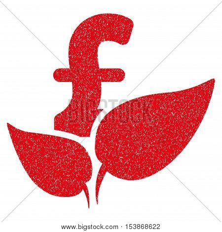 Agriculture Pound Startup grainy textured icon for overlay watermark stamps. Flat symbol with unclean texture. Dotted vector red ink rubber seal stamp with grunge design on a white background.