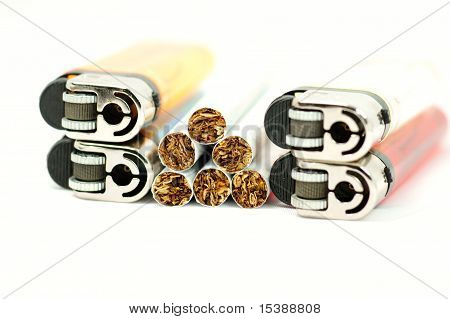 cigarettes and lighter