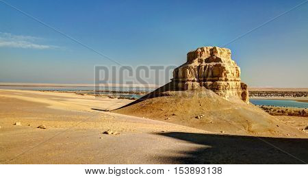 Landscape of hill near Wadi El RayanFaiyum Egypt