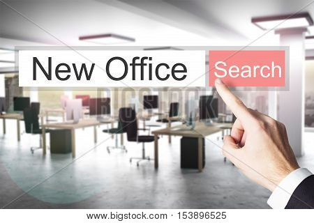 websearch new red search button modern office 3D Illustration