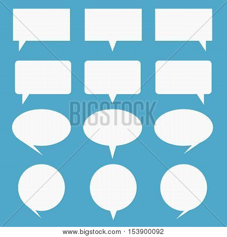 paper bubbles with the shadows eps10.Blank empty white speech bubbles