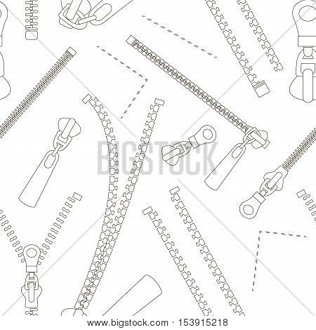 Zipper set pattern. Vector illustration EPS 10