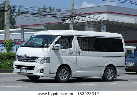 CHIANGMAI THAILAND - OCTOBER 8 2016: Private Toyota Ventury van. On road no.1001 8 km from Chiangmai Business Area.