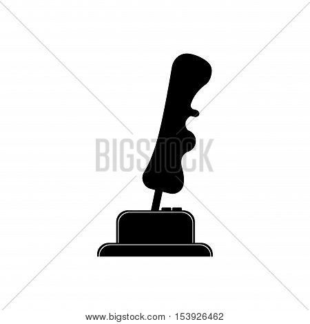 silhouette joystick with buttons for games vector illustration