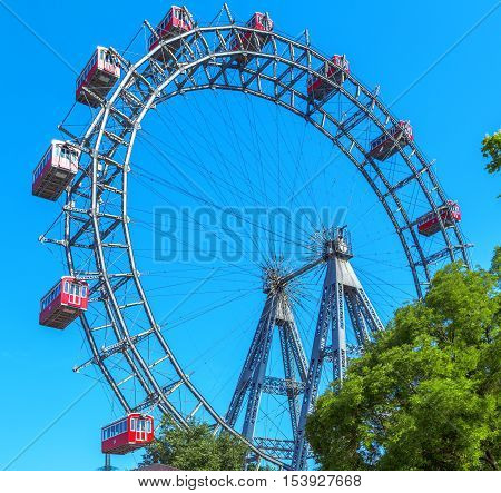 View on the Ferris Wheel in Vienna. Austria.