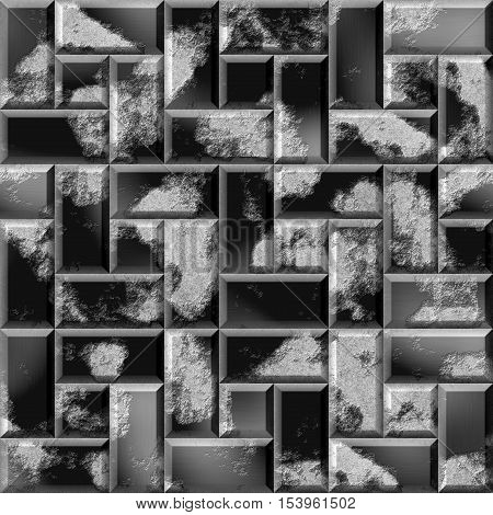 Seamless steel plates in the background. Rusty steel plates. Iron defense. Armor seamless texture background.