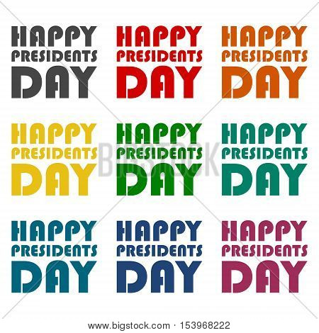 Presidents Day EPS 10 vector stock illustration icons set