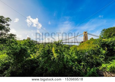 Hdr Clifton Suspension Bridge In Bristol