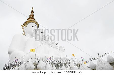 5 Buddha Statues Public Temple in Phetchabun Thailand "Wat Phra That Pha Son Kaew" View1