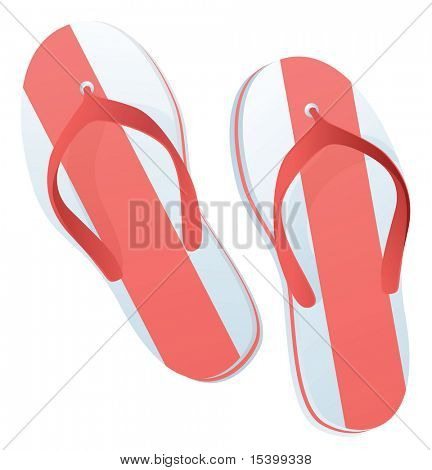 Pantofole di spiaggia. Vector.