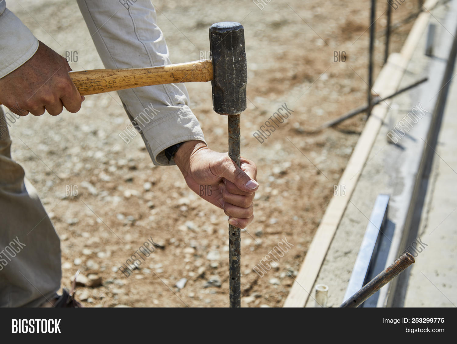 Man Using Sledge Image & Photo (Free Trial) Bigstock