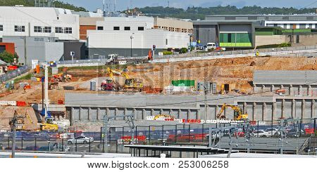 Gosford, New South Wales, Australia - March 12. 2018: Construction And Redevelopment Progress On Gos