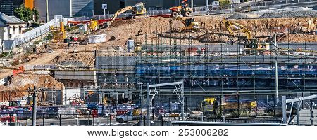 Gosford, Australia - May 18. 2018: Construction And Building Progress On Gosford Hospital Facilities