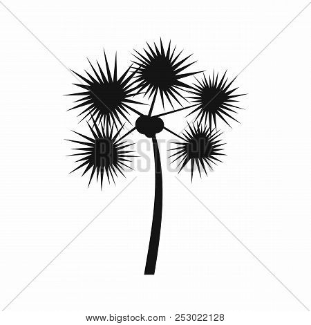 Palm Chamaerops Icon In Simple Style Isolated On White Background. Flora Symbol