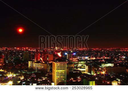 View Over Monas In Jakarta At Night