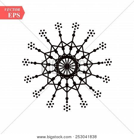 Snowflake Icon. Flat Vector Illustration In Black On White Background. Eps 10