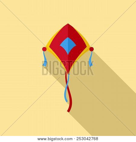 Shadow Kite Icon. Flat Illustration Of Shadow Kite Icon For Web Design