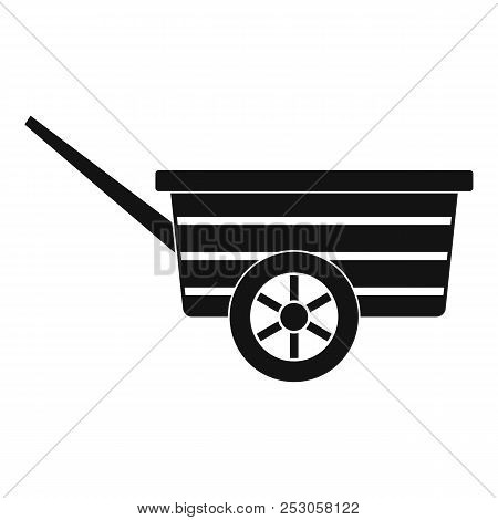 Wood Wheelbarrow Icon. Simple Illustration Of Wood Wheelbarrow Icon For Web Design Isolated On White