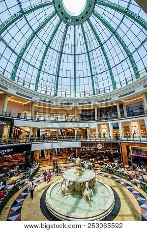 Dubai, Uae - April 07: Mall Of The Emirates Interior April 07, 2017 In Dubai, United Arab Emirates. 
