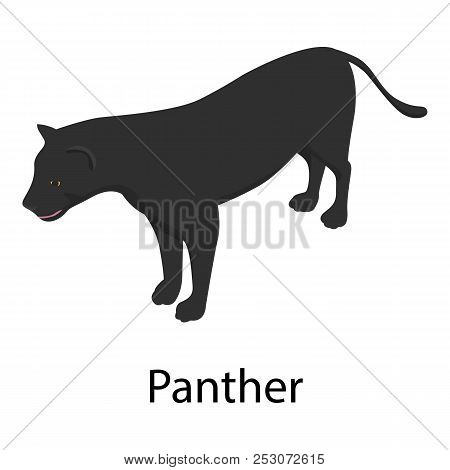 Panther Icon. Isometric Of Panther Icon For Web Design Isolated On White Background