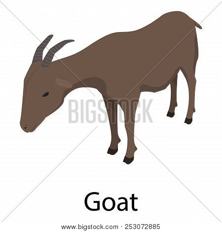 Goat Icon. Isometric Of Goat Icon For Web Design Isolated On White Background