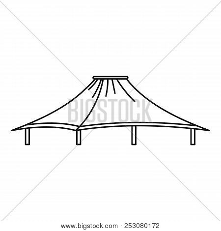Shelter Tent Icon. Outline Illustration Of Shelter Tent Icon For Web Design Isolated On White Backgr