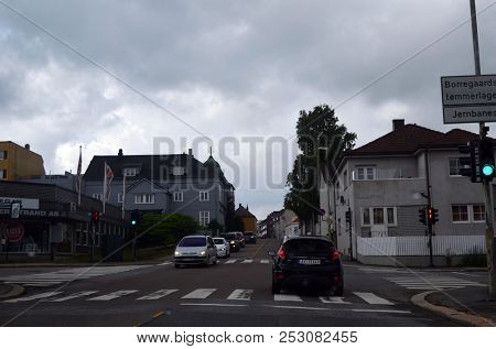 Town in South Norway. June 20,2018.Sarpsborg , Norway