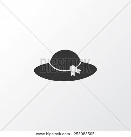 Hat Icon Symbol. Premium Quality Isolated Hatband Element In Trendy Style.