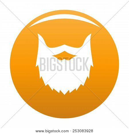 Villainous Beard Icon. Simple Illustration Of Villainous Beard Icon For Any Design Orange