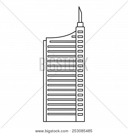 Sky Scraper Icon. Outline Illustration Of Sky Scraper Icon For Web Design Isolated On White Backgrou