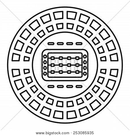 Sport Stadium Icon. Outline Sport Stadium Icon For Web Design Isolated On White Background