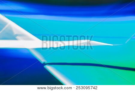 Colorful Lines Of Lights In Slow Shutter Speed, Abstract Photo