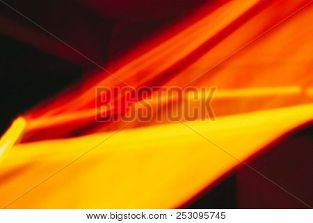 Colorful Lines Of Lights In Slow Shutter Speed, Abstract Photo