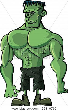 Tegneserie grønne Frankenstein monster