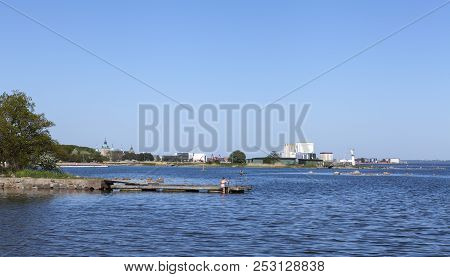 Kalmar, Sweden On May 13. Cityscape Of Kalmar Town From The South On May 13, 2018 In Kalmar, Sweden.