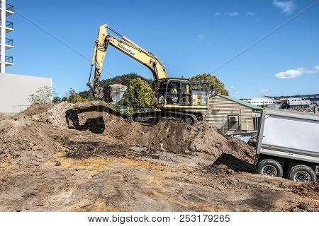 Gosford, New South Wales, Australia - August 31. 2017: Construction And Building Progress Update On 