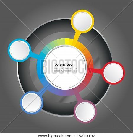 Vektor Diagrammhintergrund Farbe Spektrum