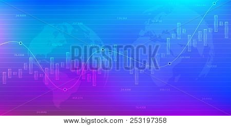 Stock Market Or Forex Trading Graph In Futuristic Concept Suitable For Financial Or Economic Busines