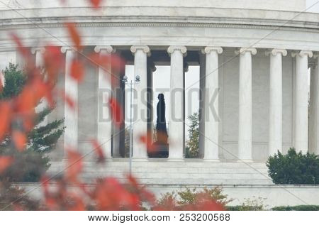 Jefferson Memorial  in autumn - Washington DC United States of Amerca
