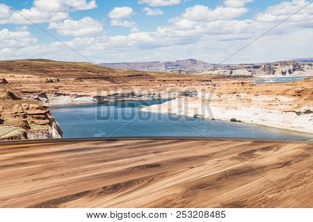 Beautiful Mountain View With A River And A Cloudy Sky On A Summer Day As Seen From A Hotel Balcony W