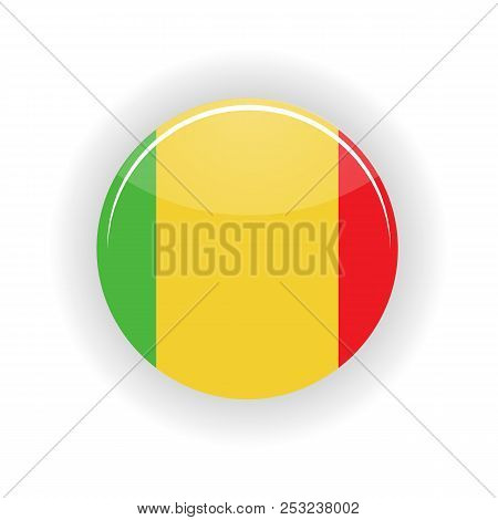 Mali Icon Circle Isolated On White Background. Bamako Icon Illustration