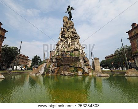 Traforo Del Frejus Statue In Turin