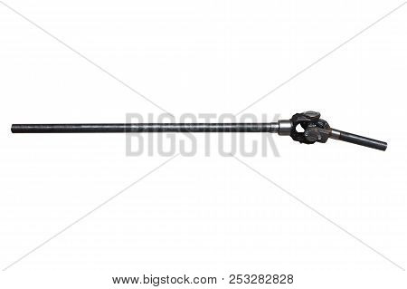 Driveshaft Car Close-up  Isolated On White Background