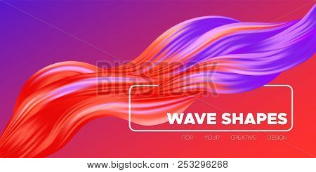 Wave Liquid Shape. Abstract Fluid Background. Trendy Illustration Eps10 Vector. Creative Interweavin