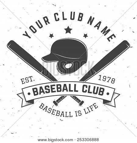 Baseball Club Badge. Vector Illustration. Concept For Shirt Or Logo, Print, Stamp Or Tee. Vintage Ty
