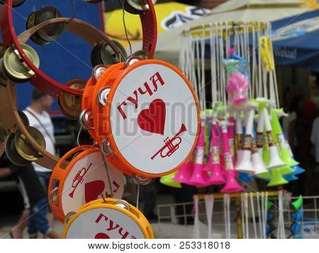 Guca, Serbia, August 11, 2018. 57th Trumpet Festival In Guca. Worldwide Known Music Festival In Serb